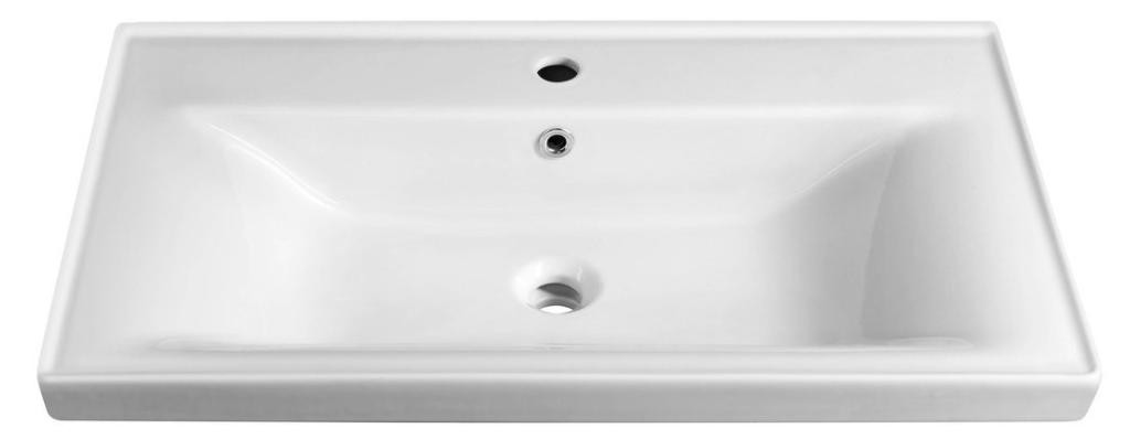 AQUALINE – SAVA 80 keramické umyvadlo nábytkové 80x46cm, bílá 2080