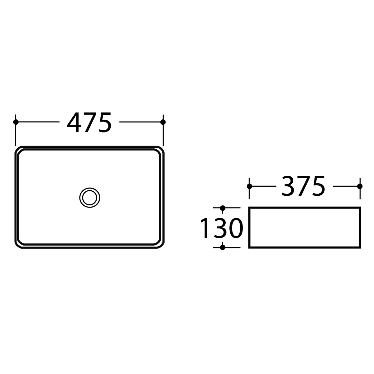 SAPHO – DALMA keramické umyvadlo na desku, 48x38m, grigio 513