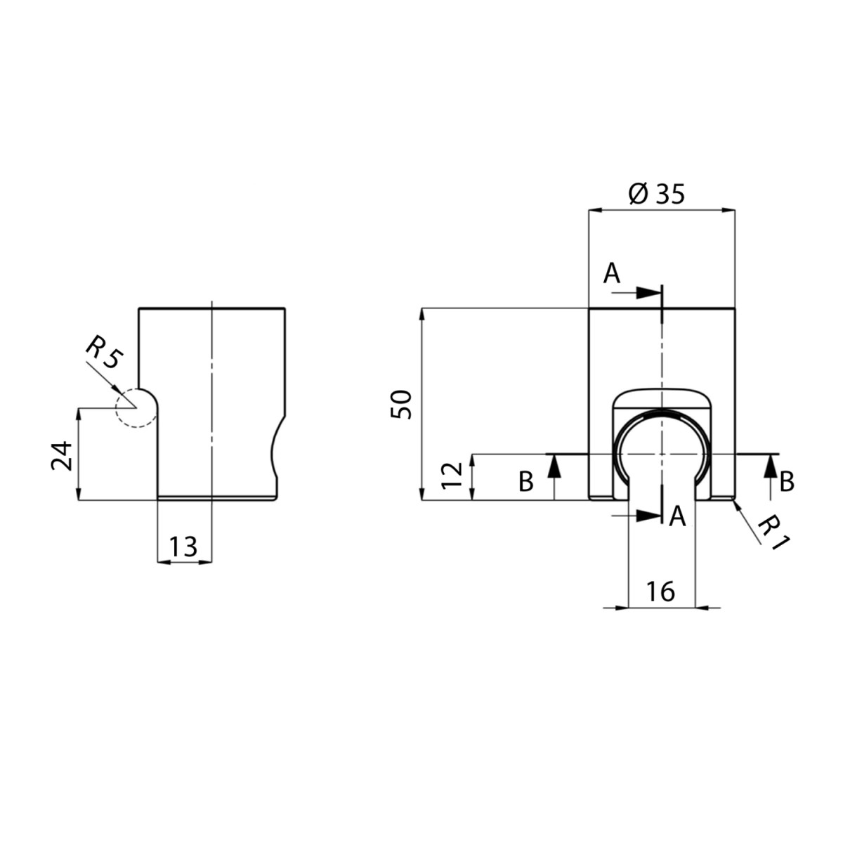 SAPHO – Držák sprchy kulatý, pevný, zlato SD717