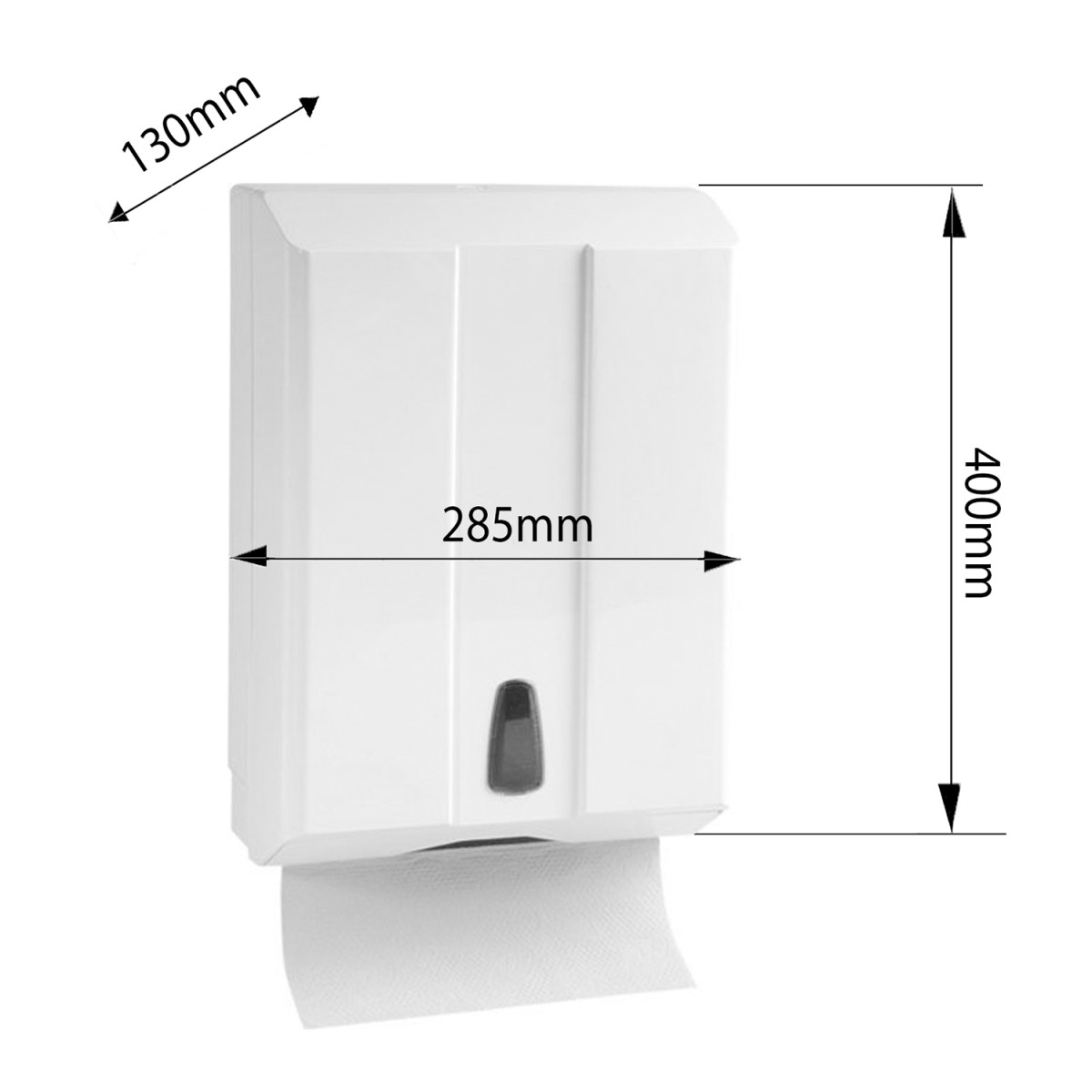 SAPHO – Zásobník na papírové ručníky 28,5x40x13cm, bílá 504