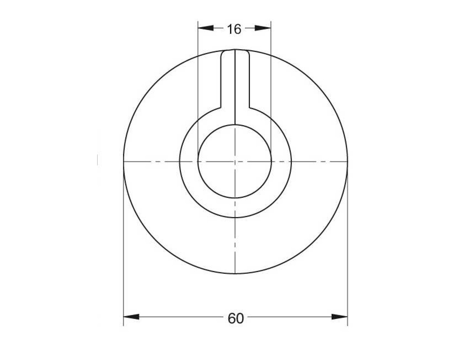 BONOMINI – Krycí rozeta na potrubí k radiátorům, průměr 16 ABS/bílá 9930DN16B0