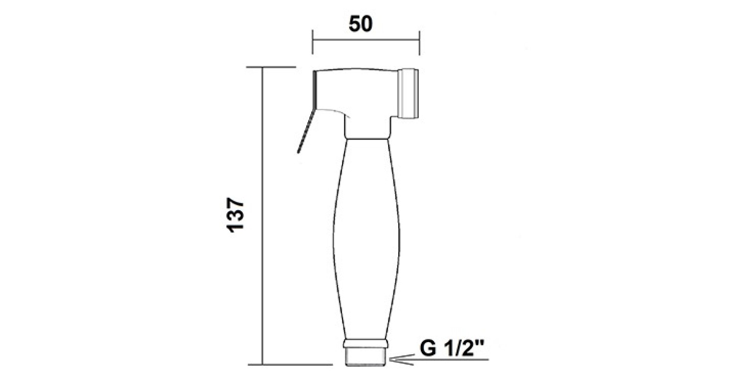 SAPHO – Bidetová sprška retro, chrom DOC61