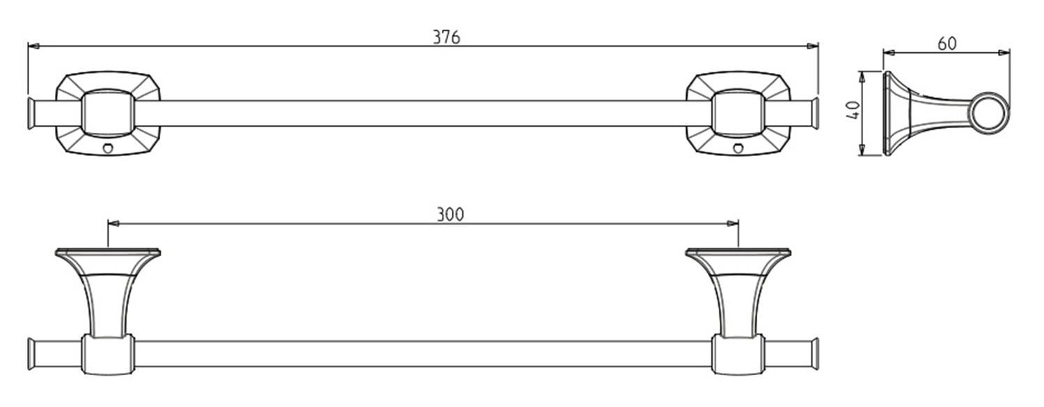 SAPHO – AIDA držák ručníků 300, chrom AI320
