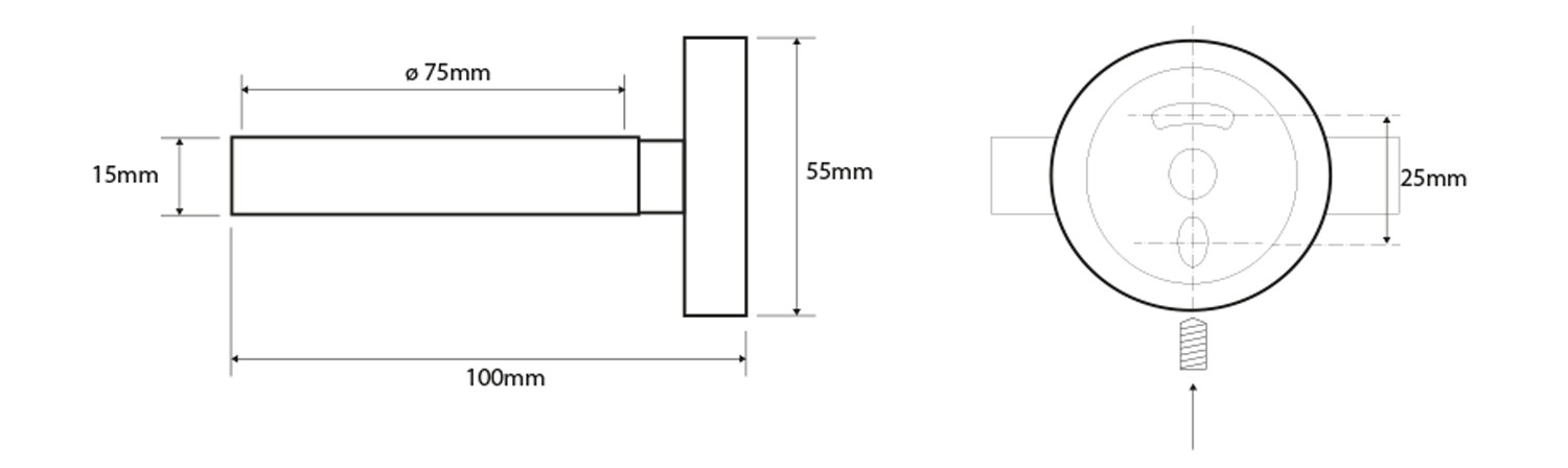 SAPHO – X-ROUND držák fénu, chrom XR001