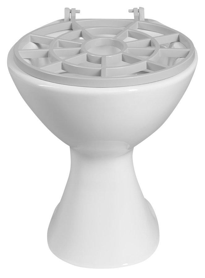 SAPHO – Výlevka stojící keramická s roštem 36x47cm, zadní odpad, bílá VKS02