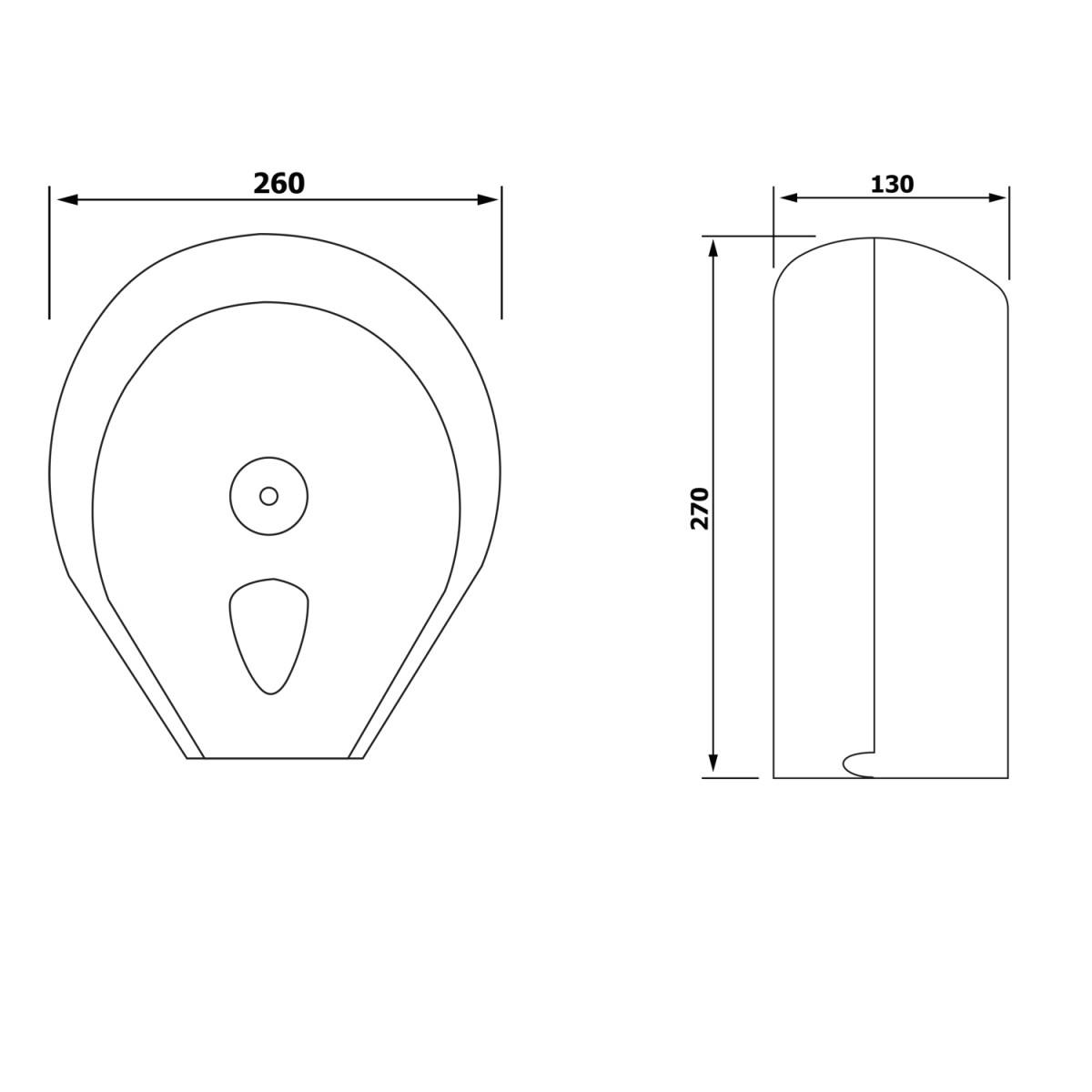 SAPHO – COLORED zásobník na toaletní papír max. Ø 23cm, ABS, Soft Touch, černá mat A75610NE
