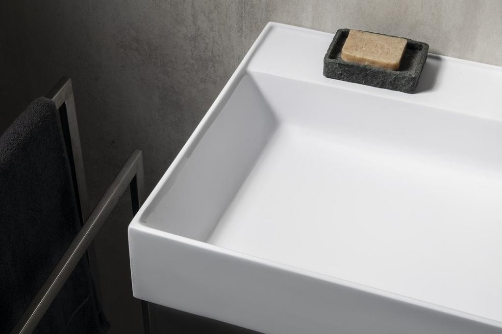 SAPHO – GODIVA dvojumyvadlo, litý mramor, 119x44cm, bez otvoru, bílá GU119-0