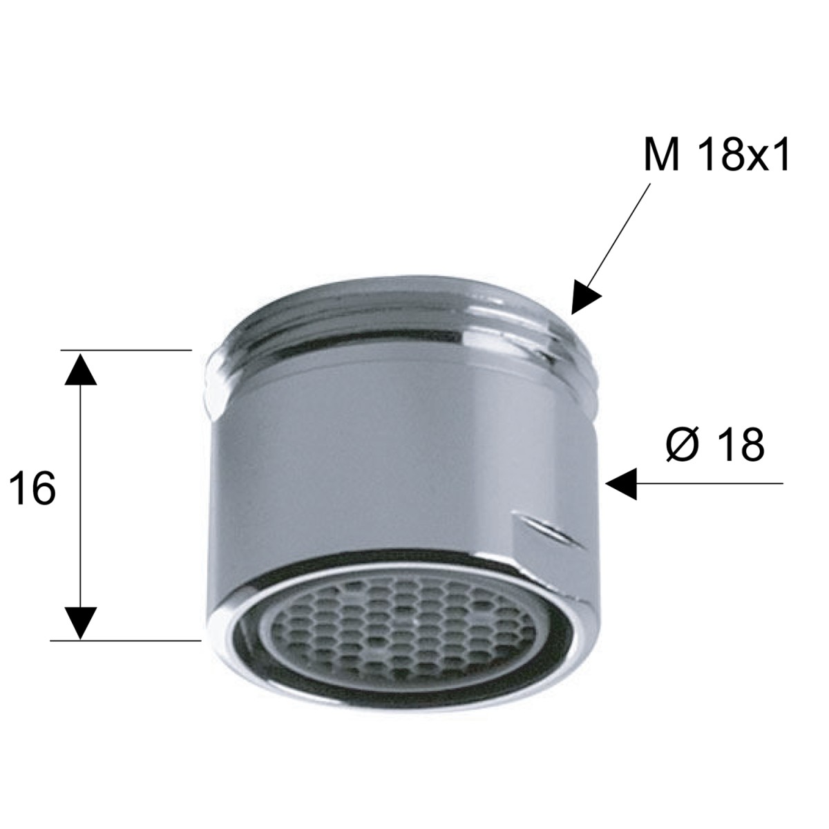SAPHO – Perlátor vnější závit M18x1, chrom 3071.300