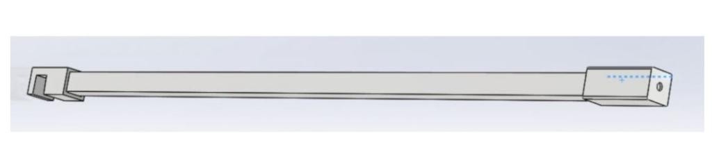 MEXEN – KIOTO sprchová rozpěra do WALK-IN stěny 8mm černé 800-01-70