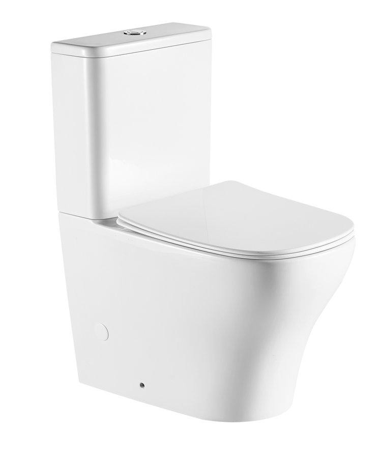 SAPHO – BELLO WC kombi, Rimless, spodní/zadní odpad, bílá PC103WR