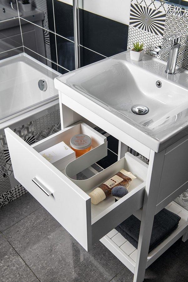 AQUALINE – ETIDE umyvadlová skříňka 61,5x85x44 cm, bílá mat ET615