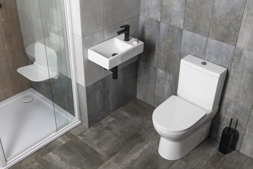 SAPHO – MINOS keramické umývátko, 45x26cm, baterie vpravo, bílá 4057