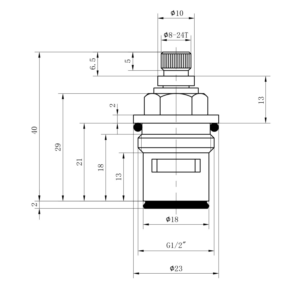 SAPHO – SMALL uzavírací keramický vršek NDSM24