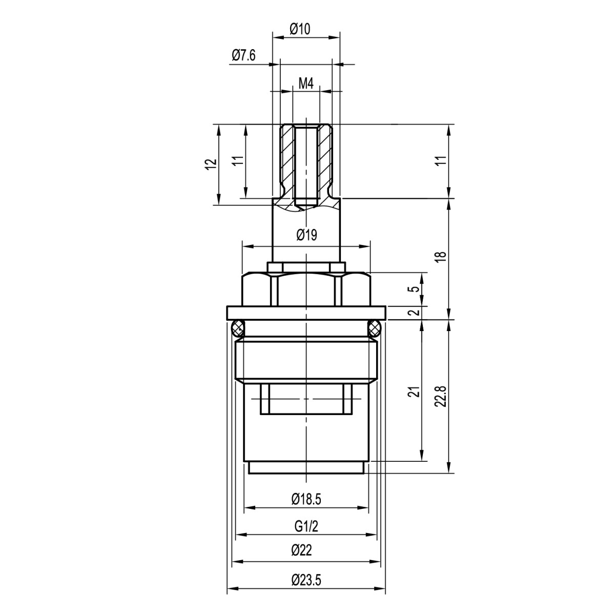 SAPHO – Uzavírací keramický vršek NDKA-04