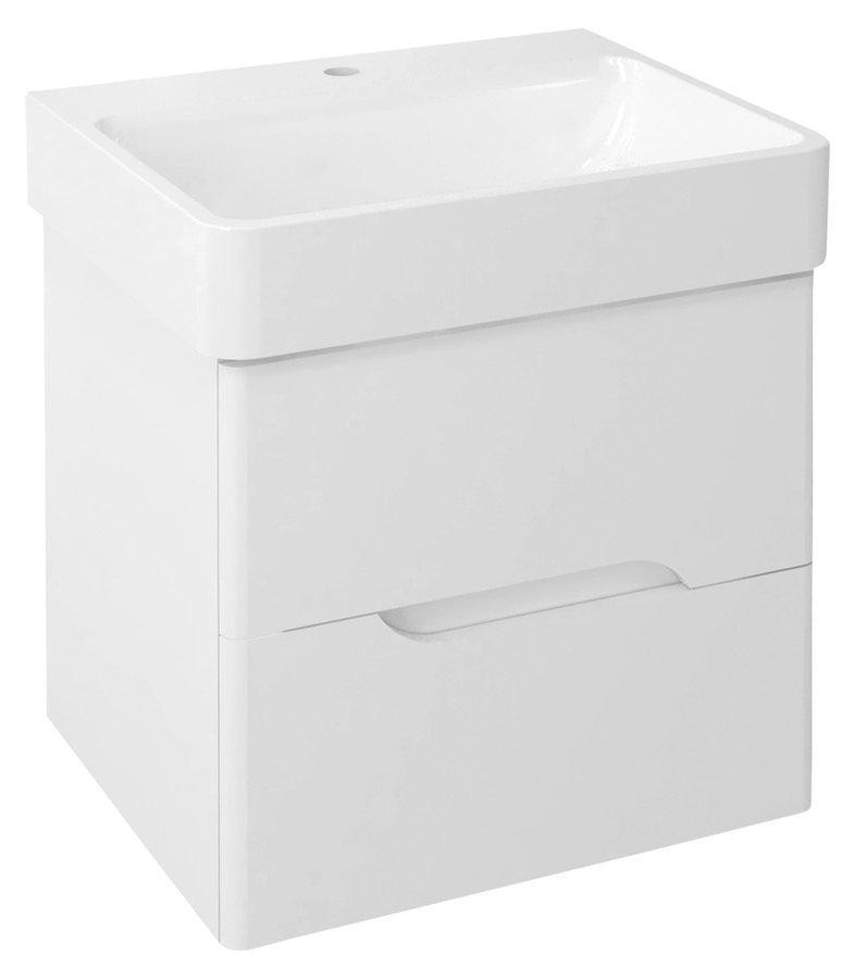 SAPHO - MEDIENA umyvadlová skříňka 56x51x48,5cm, bílá mat/bílá mat MD060