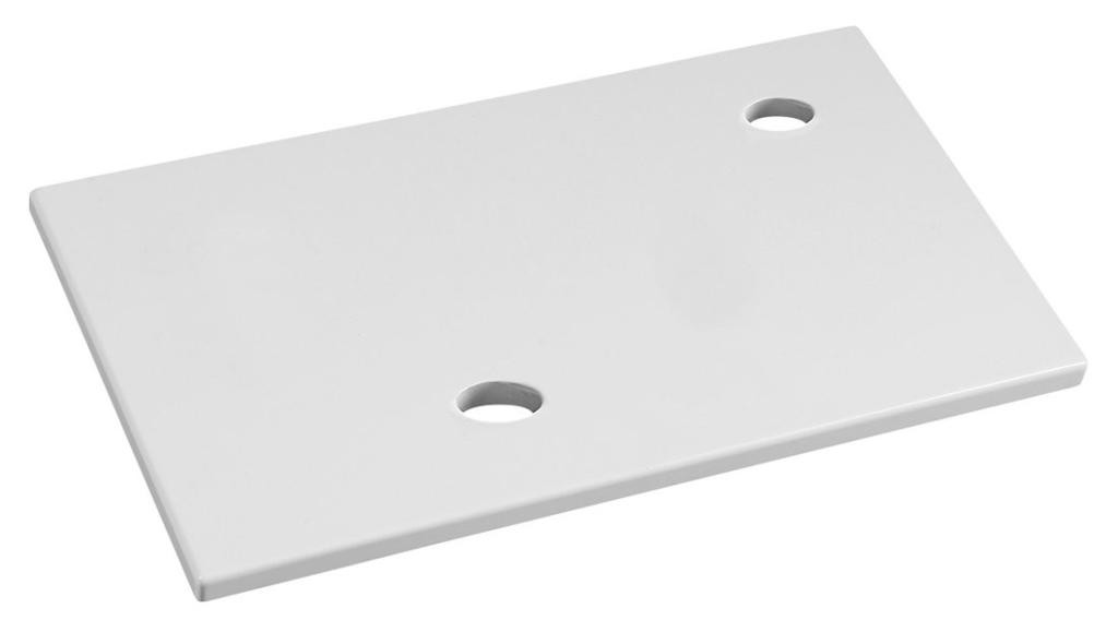 SAPHO - MINOR deska pod umývátko 40x22,5cm, baterie vpravo, litý mramor, bílá MR405