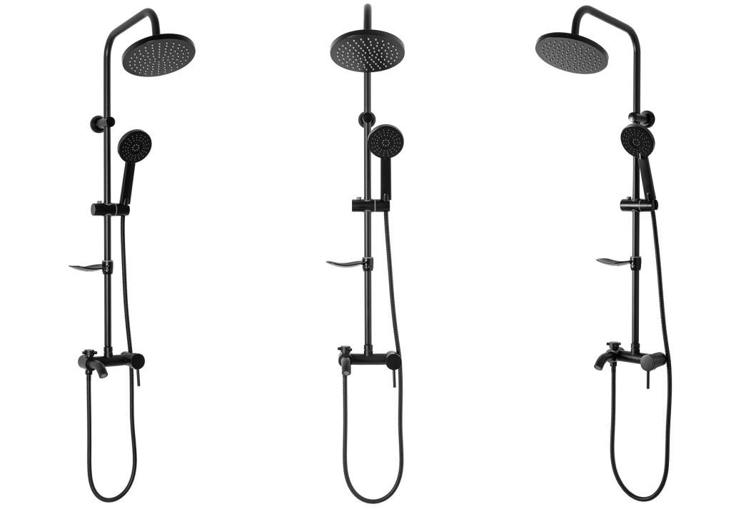 REA – Sprchový set s baterií 150mm Luis černá REA-P7005