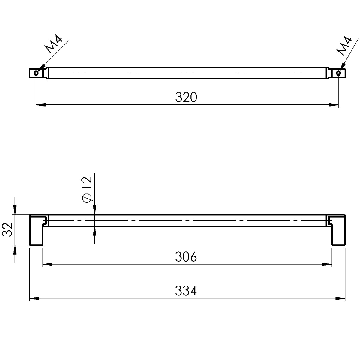 SAPHO – Kovová úchytka vroubkovaná, 334/320, starozlatá 12464