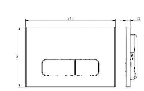MEXEN – NAPO 02 Tlačítko modul černé /kompatibilní s modulem Geberit Delta UP100/ 604203