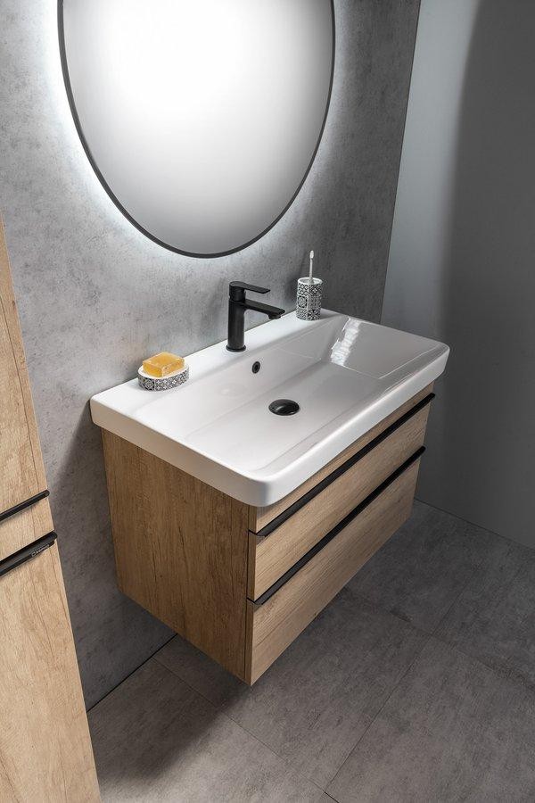 SAPHO – SITIA umyvadlová skříňka 75,6x50x44,2cm, 2xzásuvka, dub alabama SI080-2222