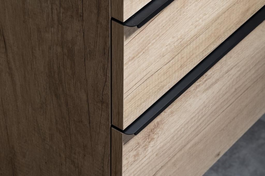 SAPHO – SITIA umyvadlová skříňka 75,6x50x44,2cm, 2xzásuvka, dub alabama SI080-2222