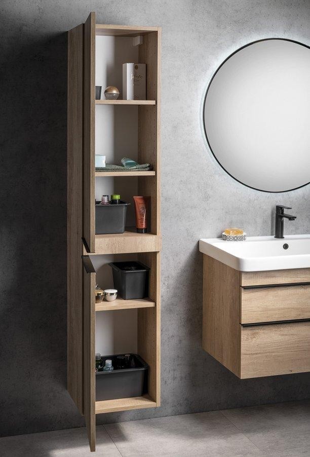 SAPHO – SITIA skříňka vysoká 46,7x172x32cm, 2x dvířka, levá/pravá, dub alabama SI450-2222