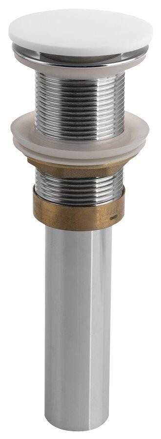 SAPHO – THIN umyvadlová výpust 5/4“, click-clack, Rockstone zátka, bílá mat WN721