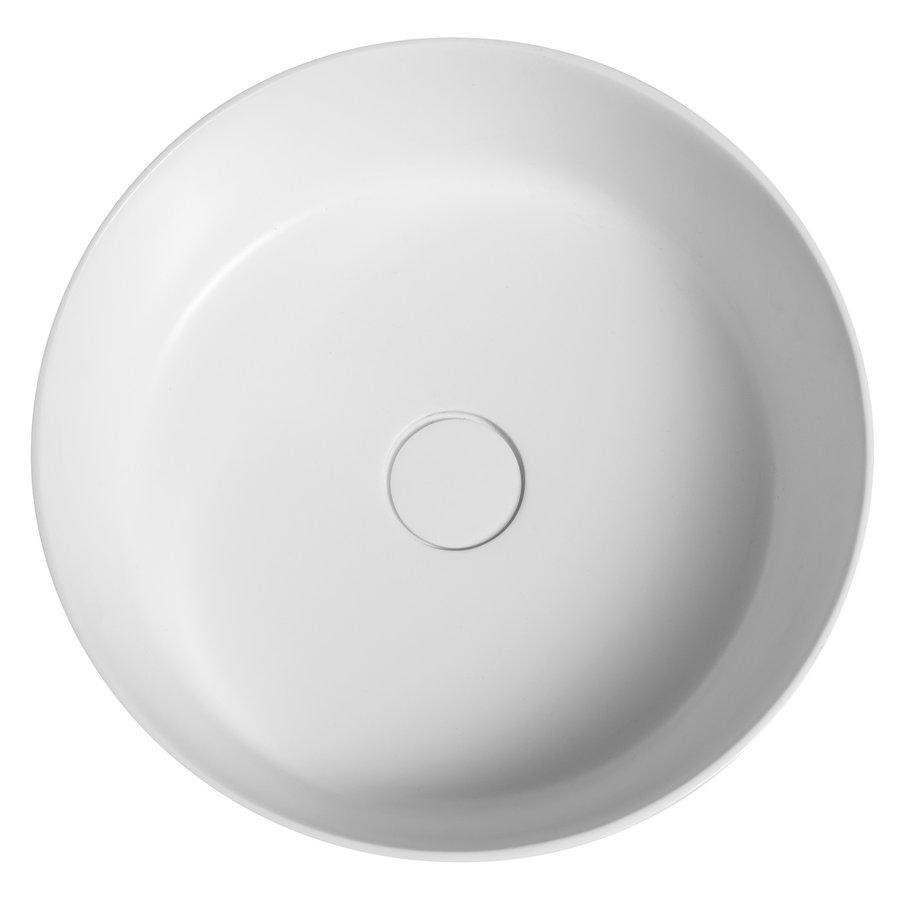 SAPHO – THIN umyvadlo na desku, Rockstone, Ø 38 cm, bílá mat WN548