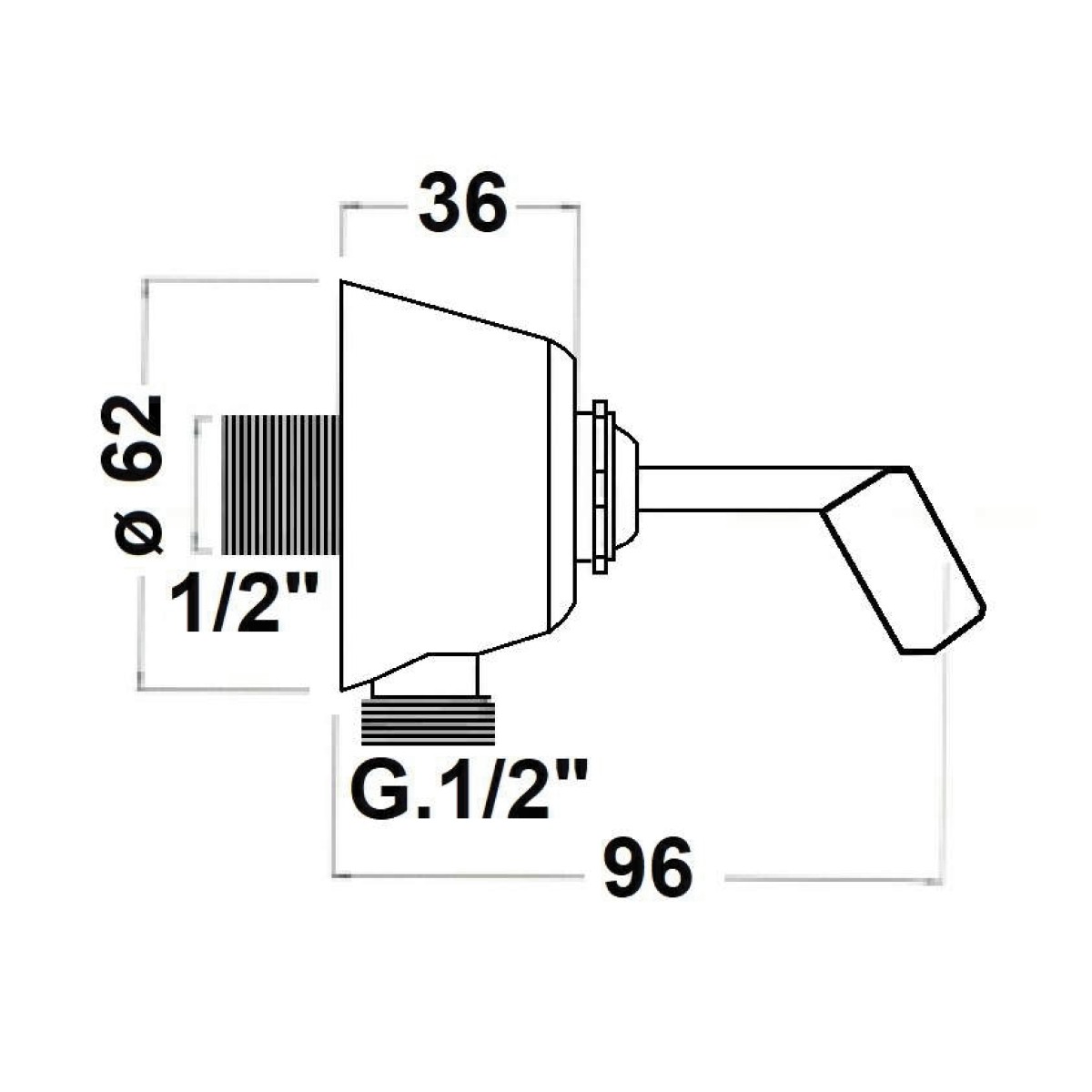 SAPHO – Držák sprchy kulatý, otočný, s vyústěním, bronz SUP4B6