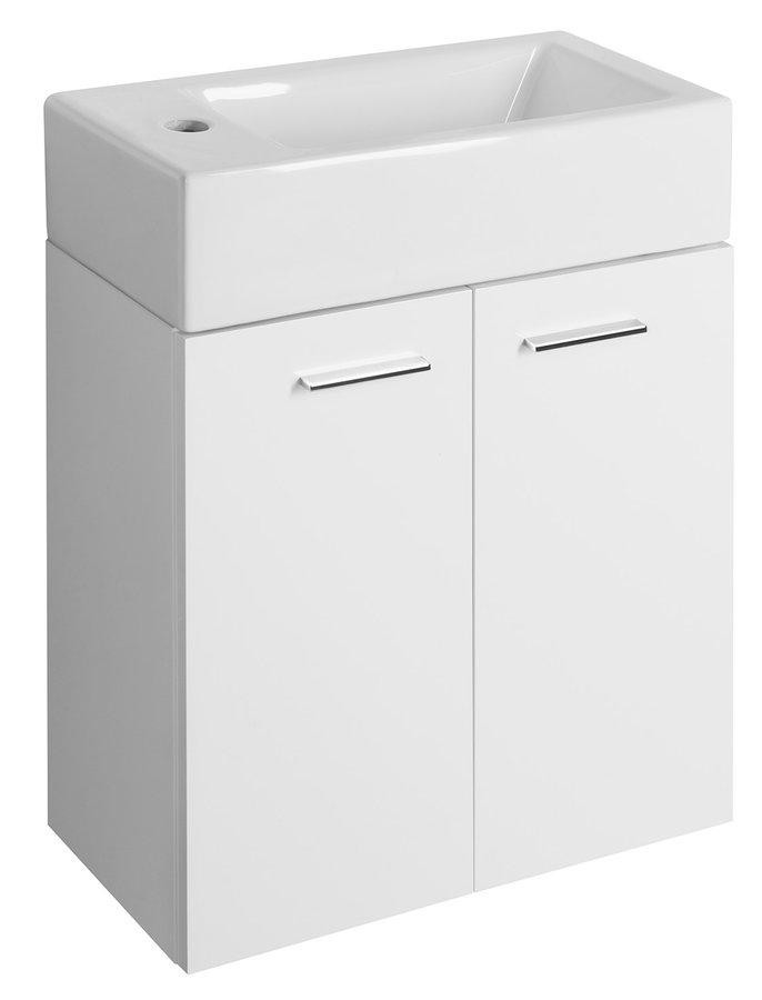AQUALINE – ZOJA umyvadlová skříňka 49x50x24,6cm, 2 dvířka, bílá 51047A