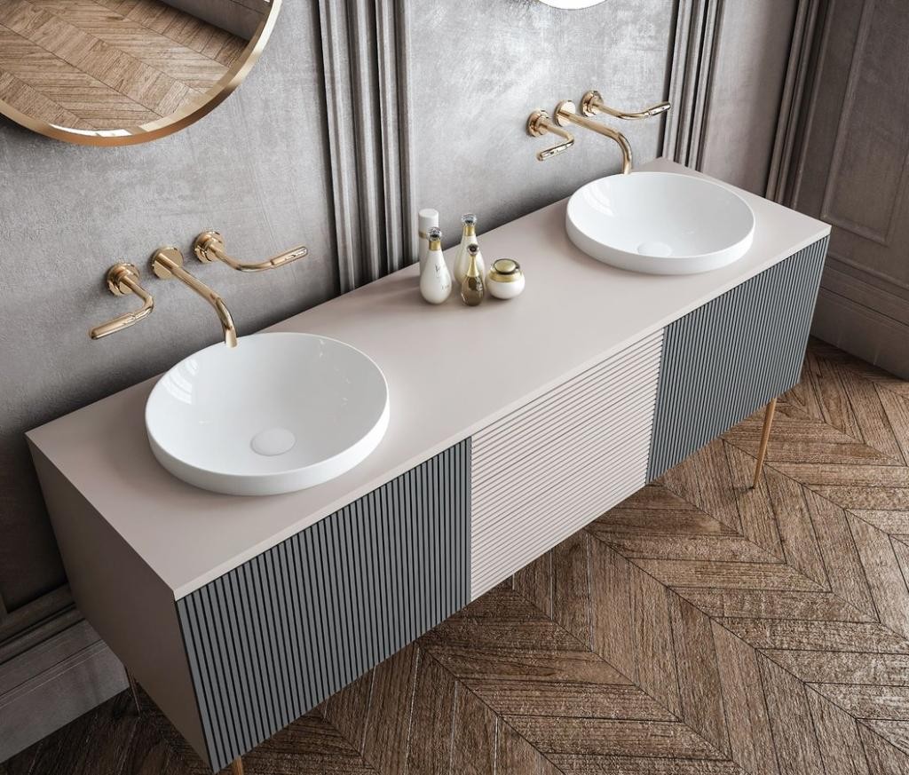 SAPHO – Keramické umyvadlo zápustné, průměr 43cm, bílá 3041