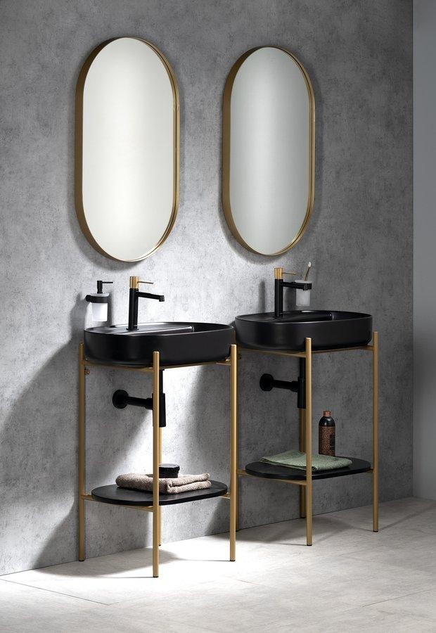 SAPHO – PUNO podstavec pod umyvadlo 550x795x396, zlato mat SKA590-5