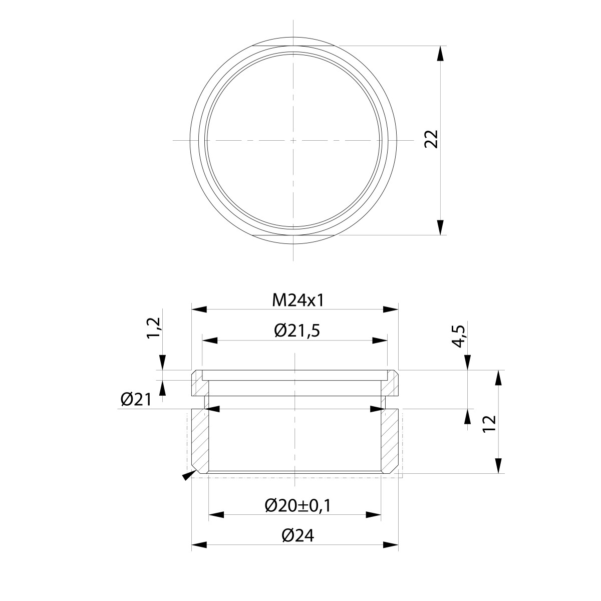 SAPHO – Perlátor vnější závit M24x1, zlato mat 3070.290