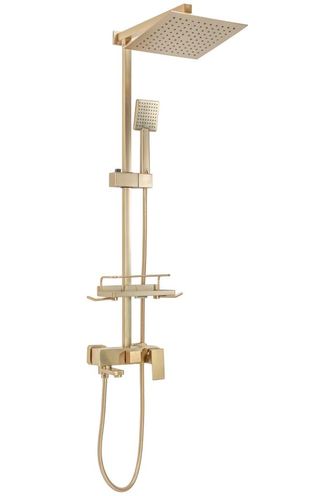 REA – Sprchový set s baterií 150mm Jack kartáčované zlato REA-P7050