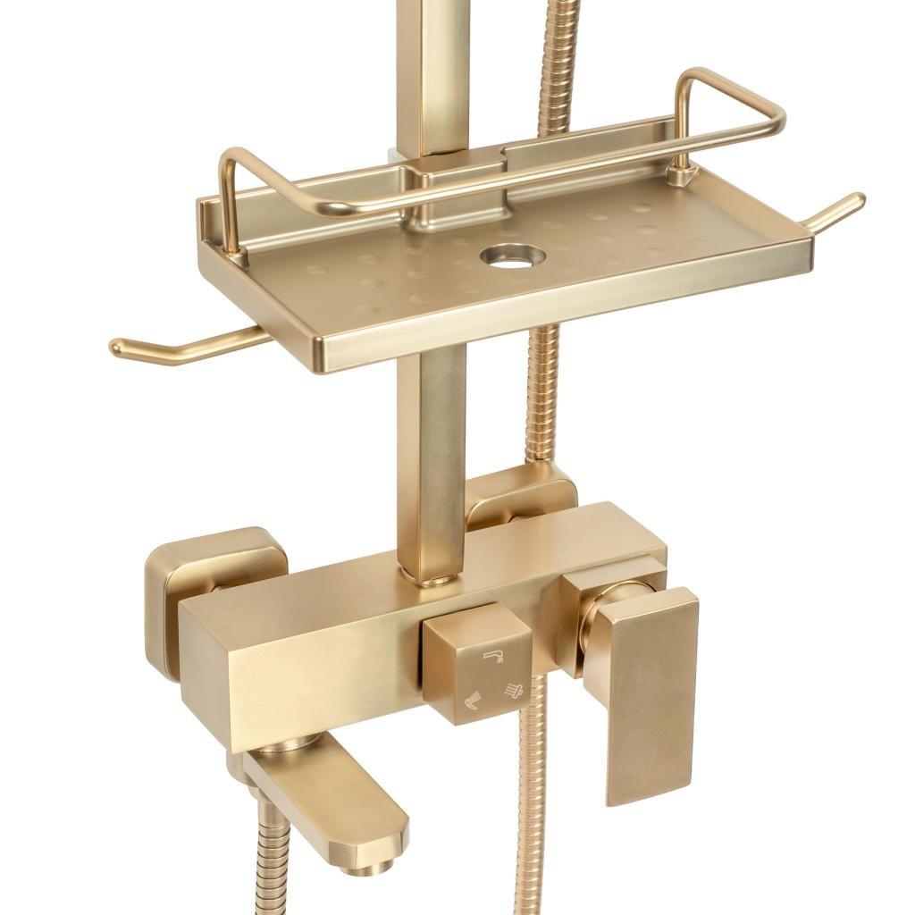 REA – Sprchový set s baterií 150mm Jack kartáčované zlato REA-P7050