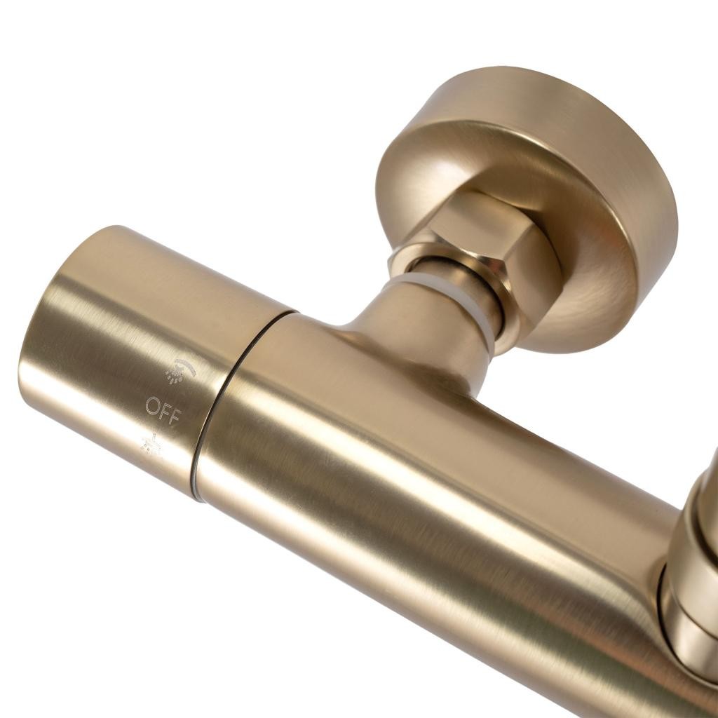 REA – Sprchový set s baterií 150mm s termostatem PAROT kartáčovaná zlatá REA-P2323