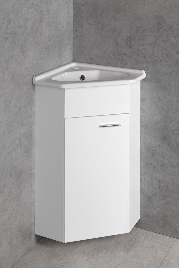 AQUALINE – Keramické umyvadlo rohové 41x41cm, nábytkové 1601-40