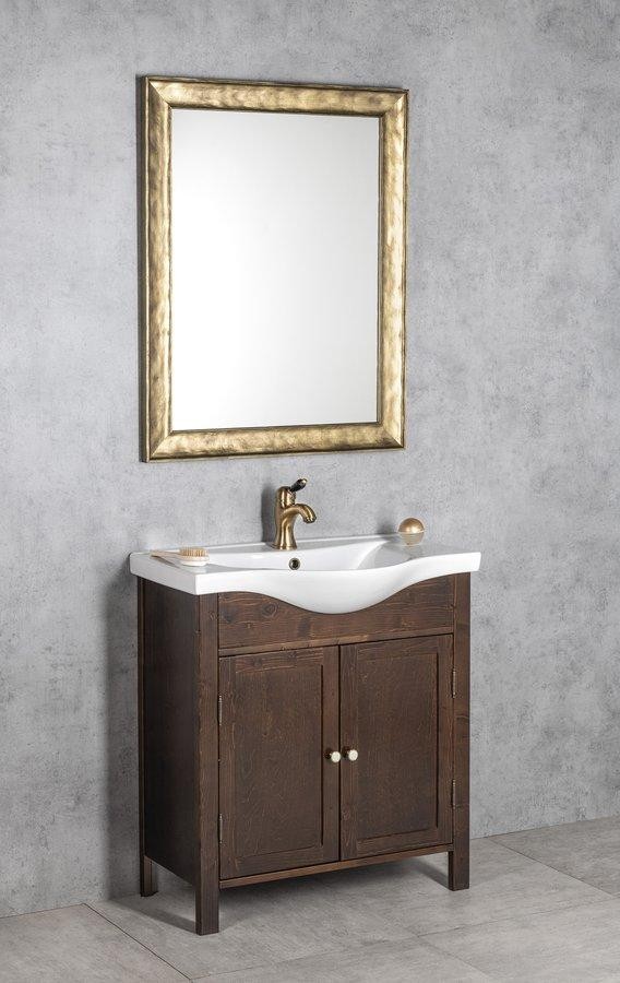 SAPHO – AMBRA umyvadlová skříňka 75,5x82x34,5cm, mořený smrk AB8040