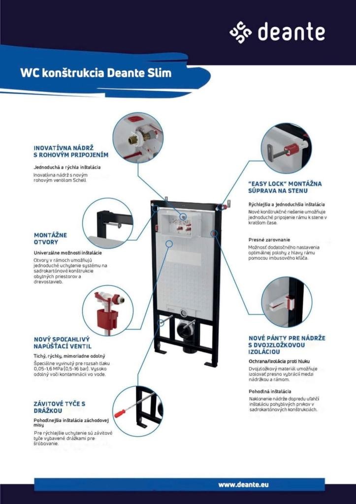 DEANTE Podomítkový rám, pro závěsné WC mísy bez tlačítka + WC REA CARLO MINI RIMLESS ČERNÝ MAT + SEDÁTKO CST_WC01 X MM1