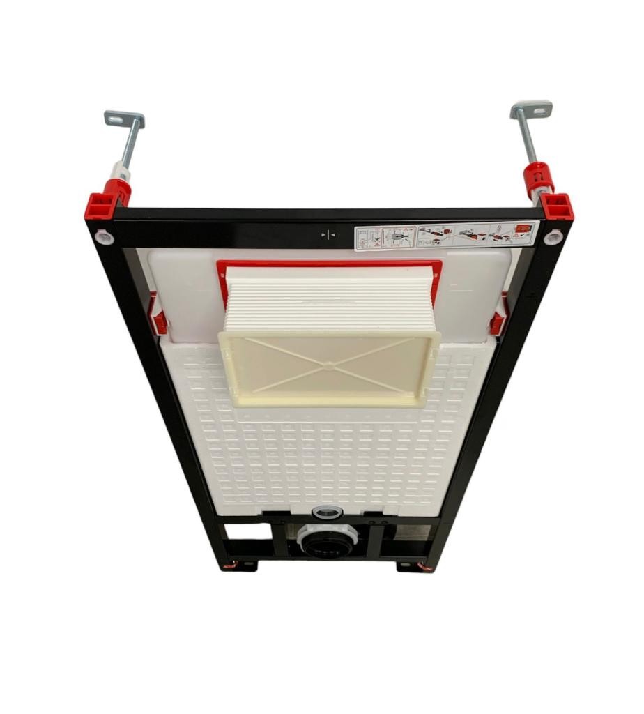 DEANTE Podomítkový rám, pro závěsné WC mísy + SLIM tlačítko chrom + WC CERSANIT DELFI + SEDÁTKO CST_WC01 051P DE1