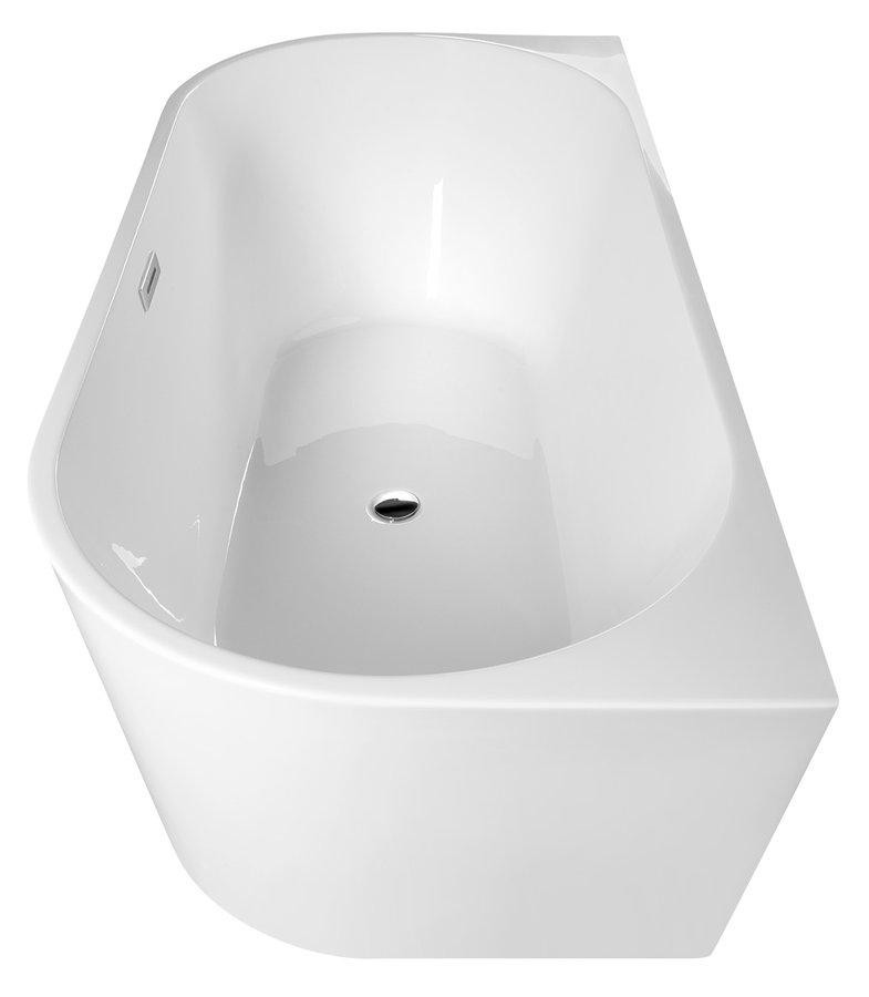 AQUALINE – TAJO nástěnná stojící vana, 180x80cm, bílá E1990