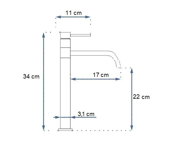 REA – Umyvadlová baterie Lugano Gold vysoká REA-B5002