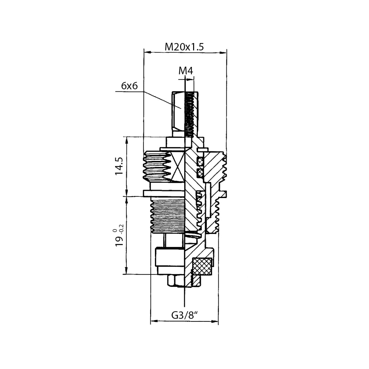 AQUALINE – Uzavírací klasický vršek 3/8″ P Myjava 1503995