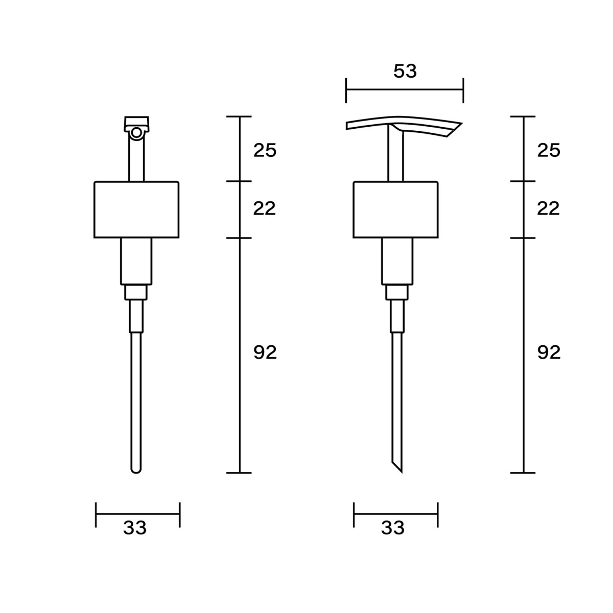 AQUALINE – Pumpička k dávkovači mýdla, plast, chrom ND1416-19