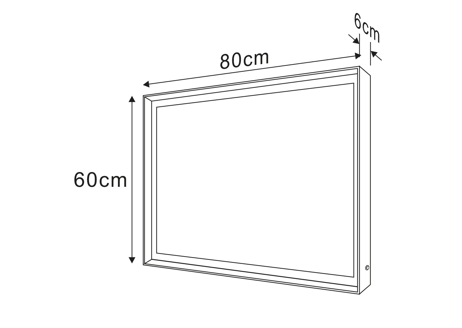 SAPHO – SORT zrcadlo s LED osvětlením 60x80cm, senzor, 2700-6500K, černá mat ST080S