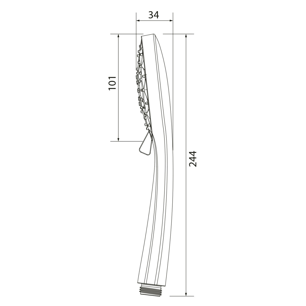SAPHO – Ruční masážní sprcha, 4 režimy sprchování, silikon trysky, průměr 101, ABS/chrom 1204-02