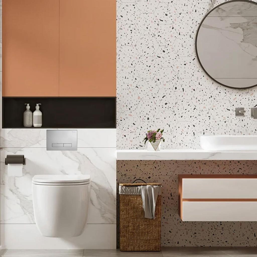 REA – Tlačítko pro podomítkové moduly stříbrné REA-E5691