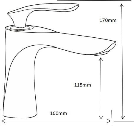 MEXEN – Lily umyvadlová baterie bílá / zlatá 73600-25