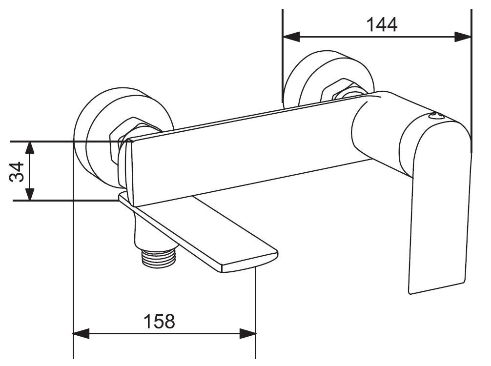 MEXEN – Vanová baterie Zero, chrom 71130-00