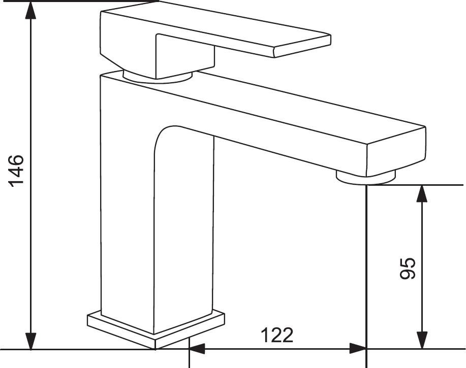 MEXEN – Uno umyvadlová baterie černá 71400-70